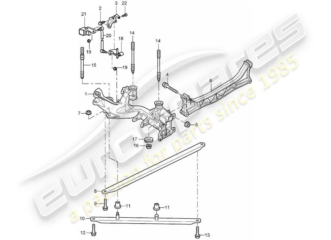 a part diagram from the porsche 2005 (996 gt3) parts catalogue