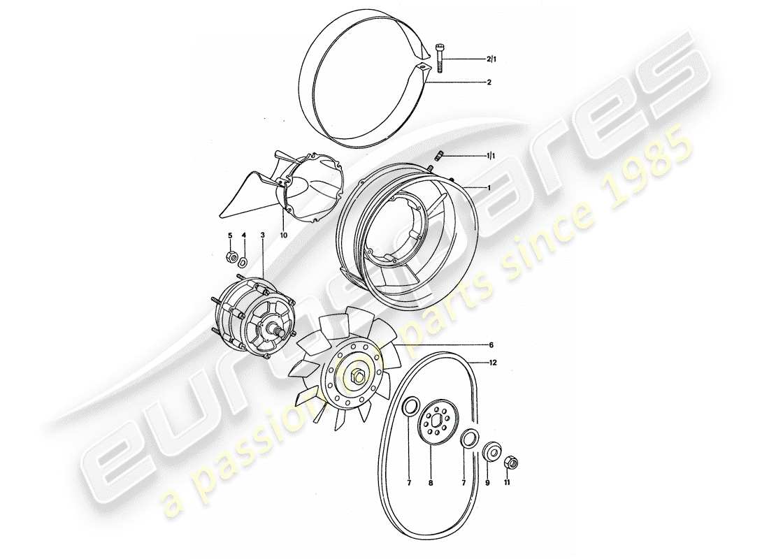 a part diagram from the porsche 1977 (911 turbo) parts catalogue