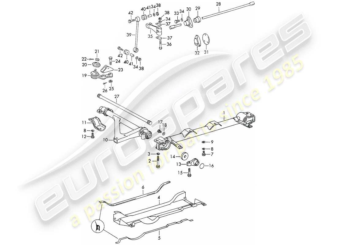 a part diagram from the porsche 1965 (911/912) parts catalogue