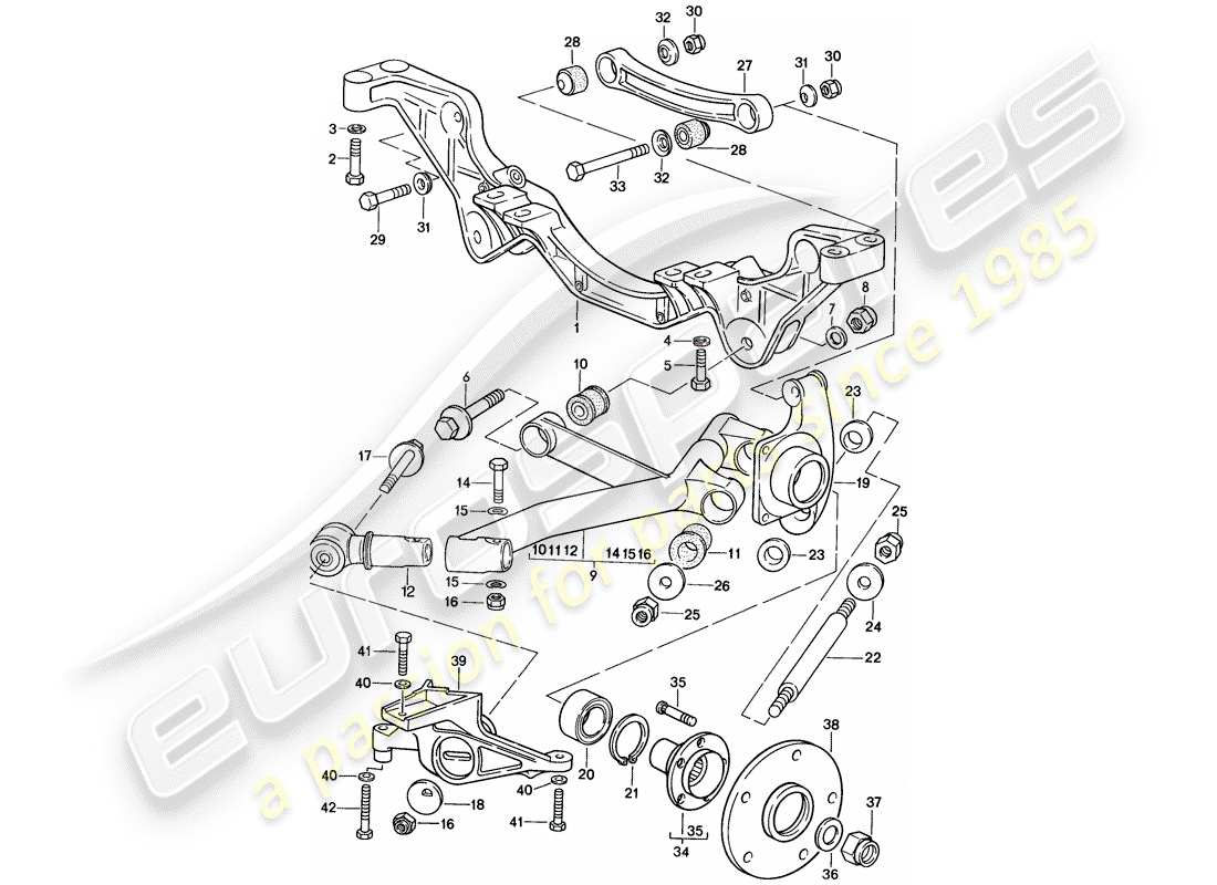 a part diagram from the porsche 928 parts catalogue
