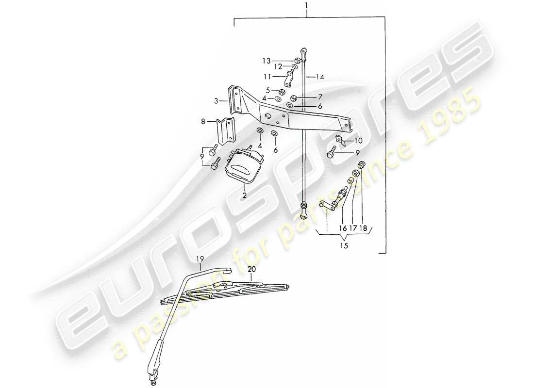 a part diagram from the porsche 1965 (911/912) parts catalogue