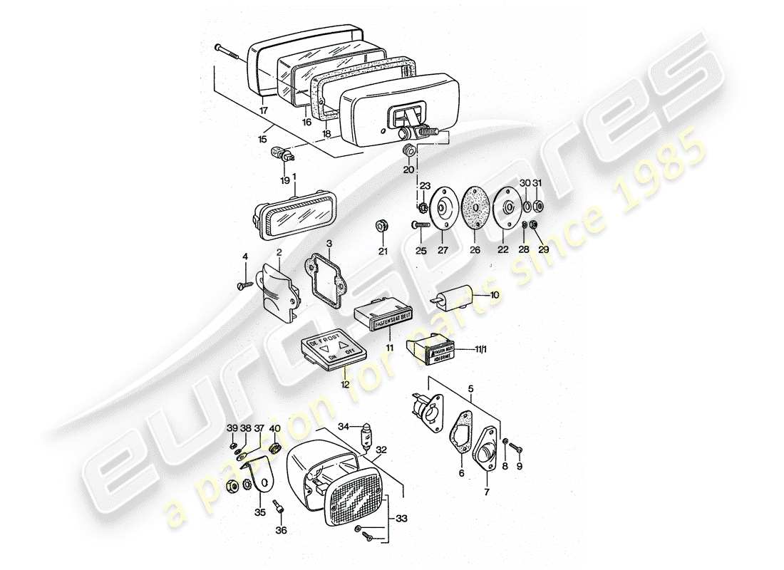a part diagram from the porsche 1977 (911 turbo) parts catalogue