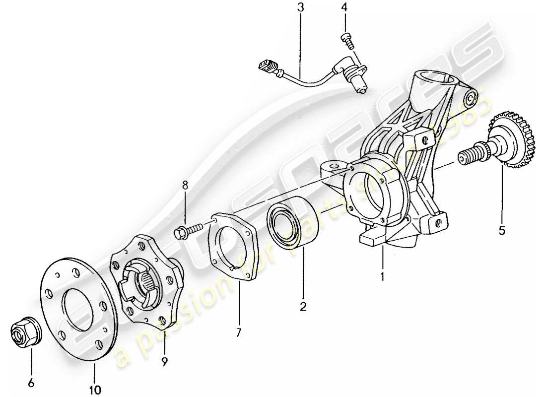 a part diagram from the porsche 2001 (996 gt3) parts catalogue