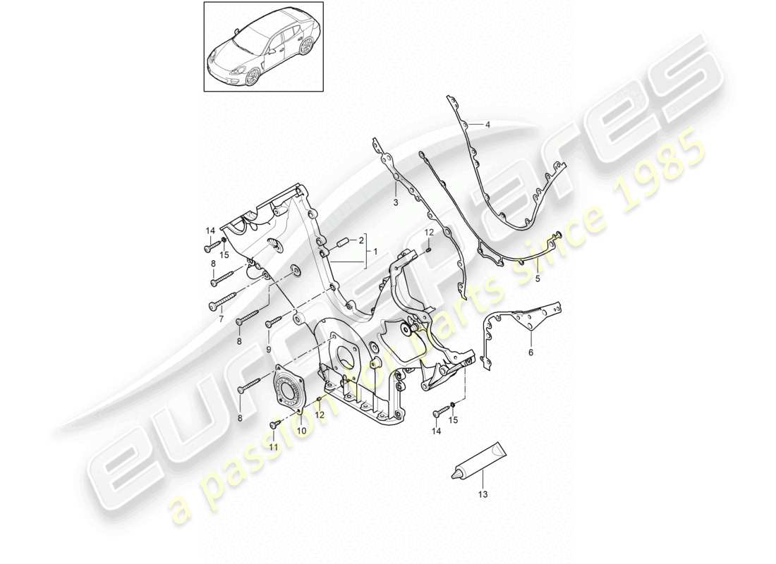 a part diagram from the porsche panamera parts catalogue