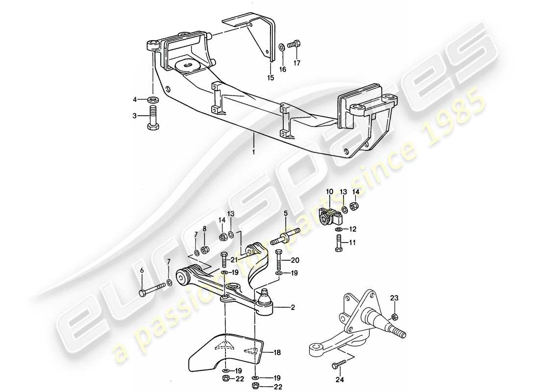 a part diagram from the porsche 968 parts catalogue