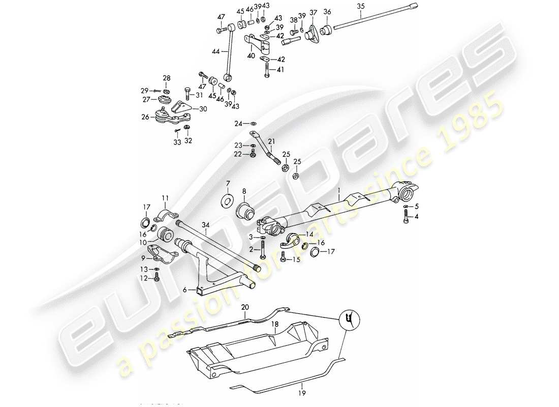 a part diagram from the porsche 1967 (911/912) parts catalogue