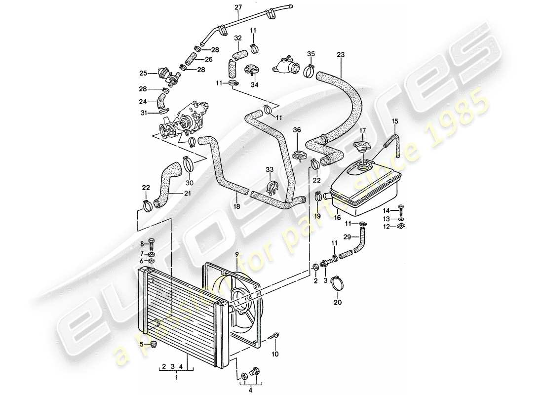 a part diagram from the porsche 1993 (968) parts catalogue
