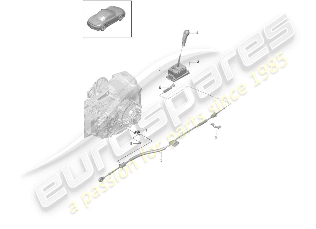 a part diagram from the porsche 2013 (981 boxster) parts catalogue