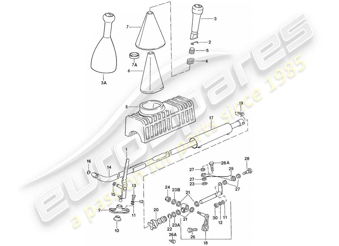 a part diagram from the porsche 944 parts catalogue