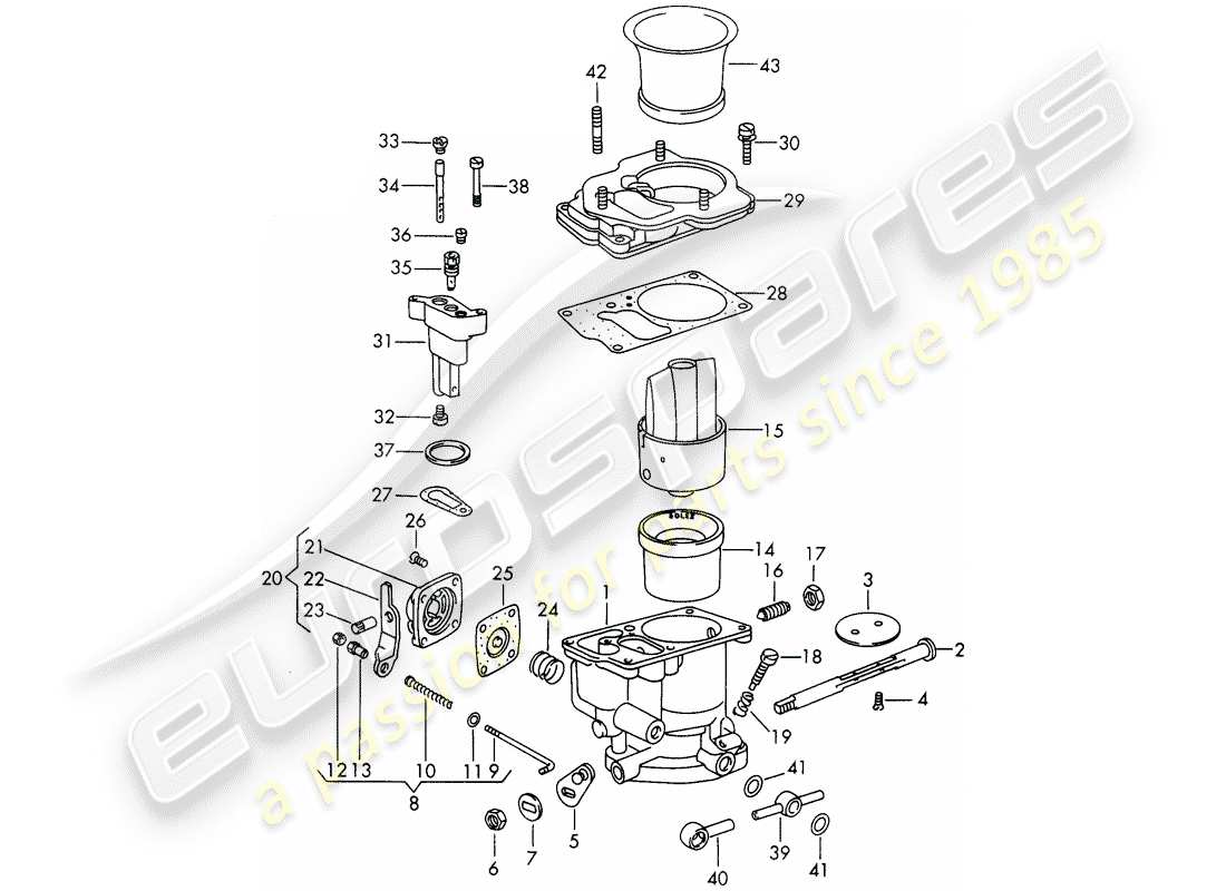 a part diagram from the porsche 1966 (911/912) parts catalogue