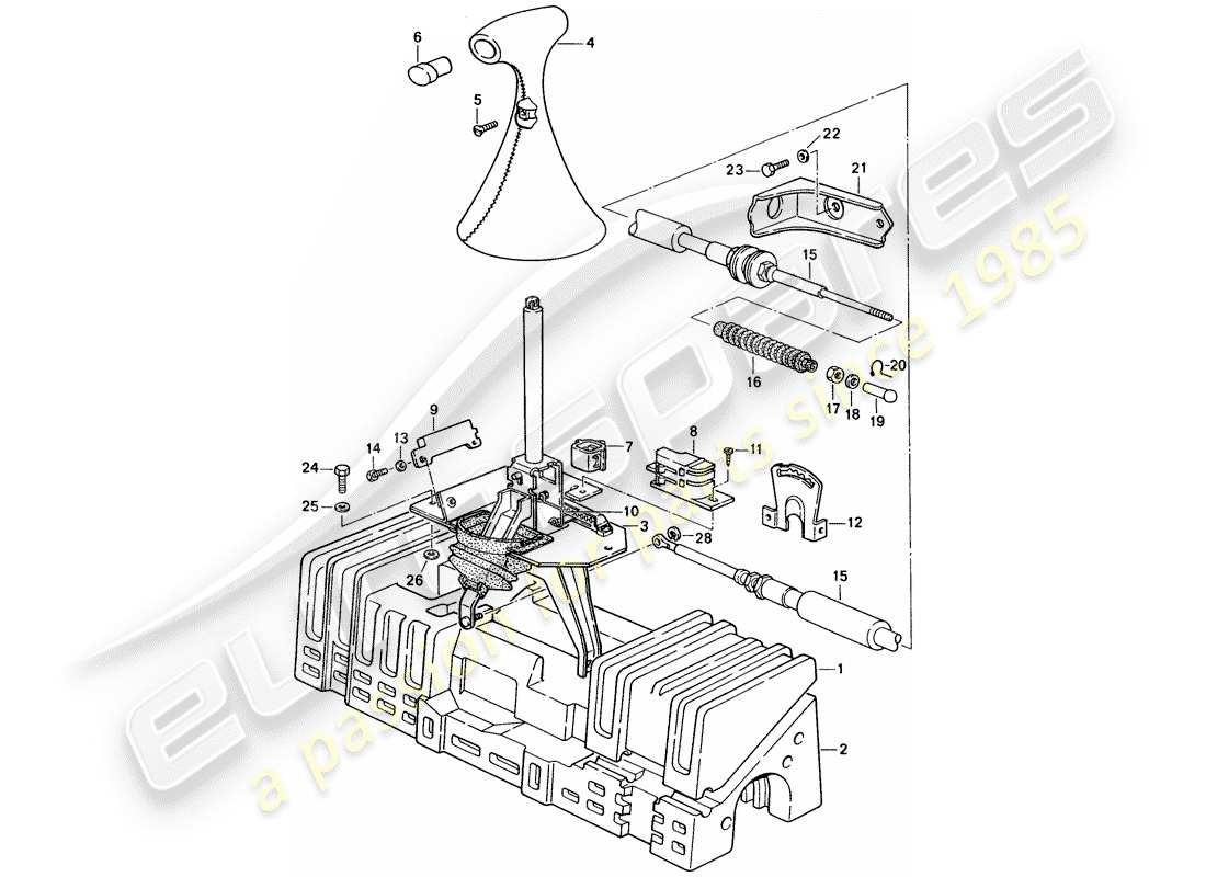 a part diagram from the porsche 1991 (944) parts catalogue