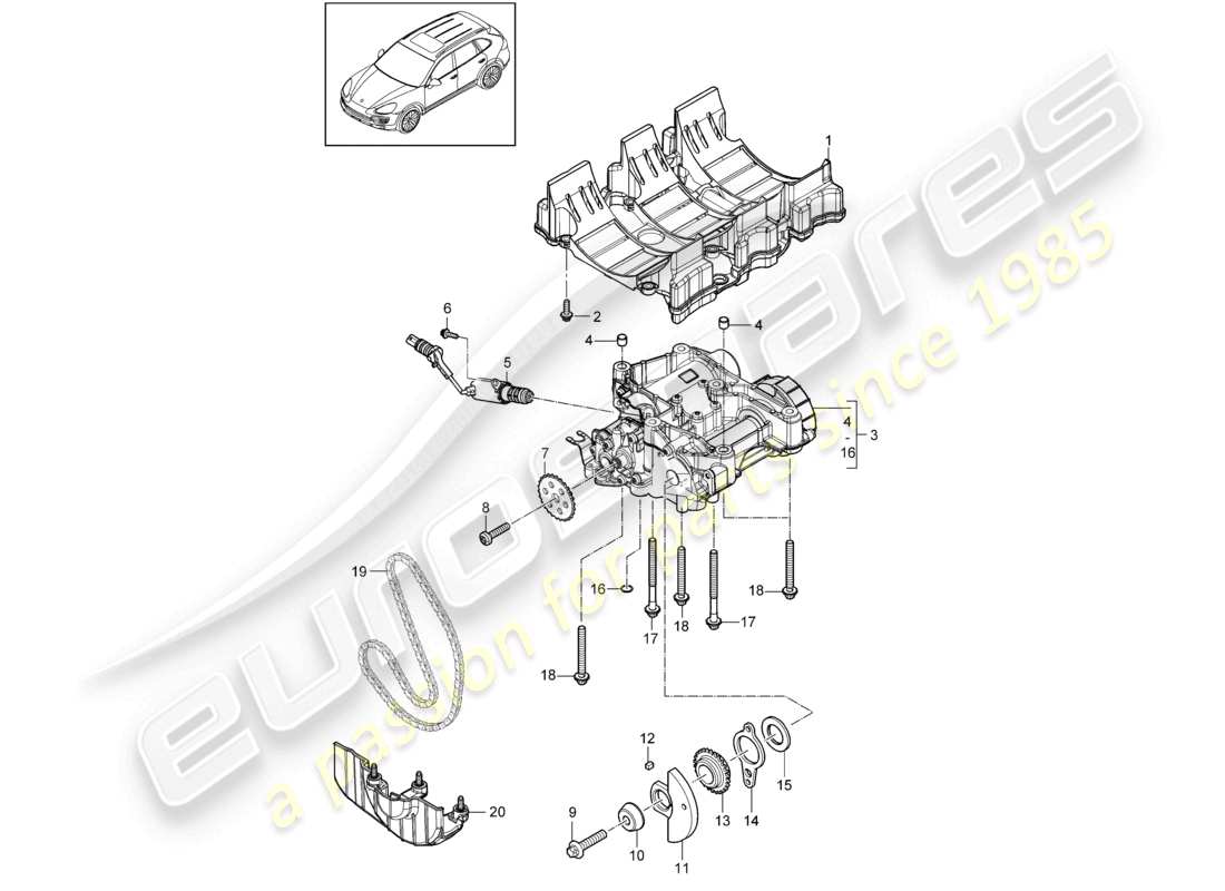 a part diagram from the porsche 2018 (cayenne e2 92a) parts catalogue