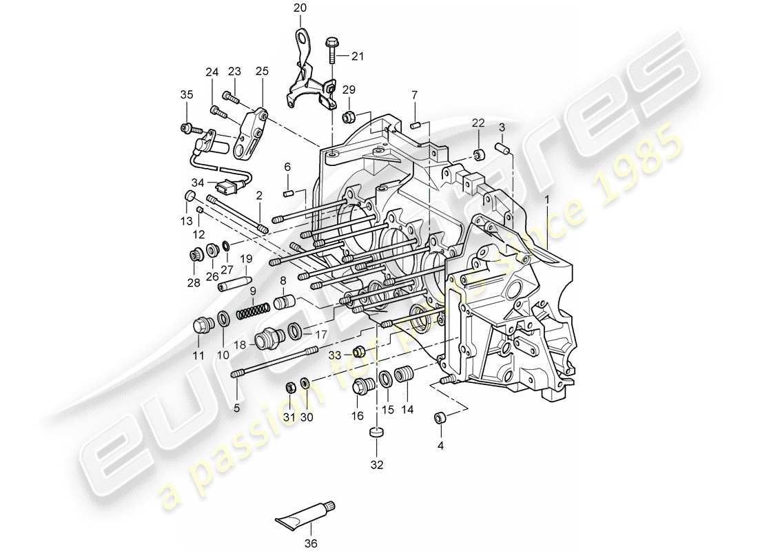 a part diagram from the porsche 997 parts catalogue