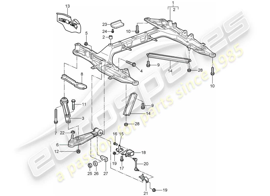 a part diagram from the porsche 997 parts catalogue