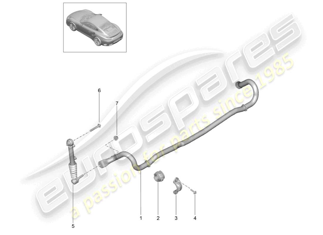 a part diagram from the porsche 2015 (991-1 turbo) parts catalogue