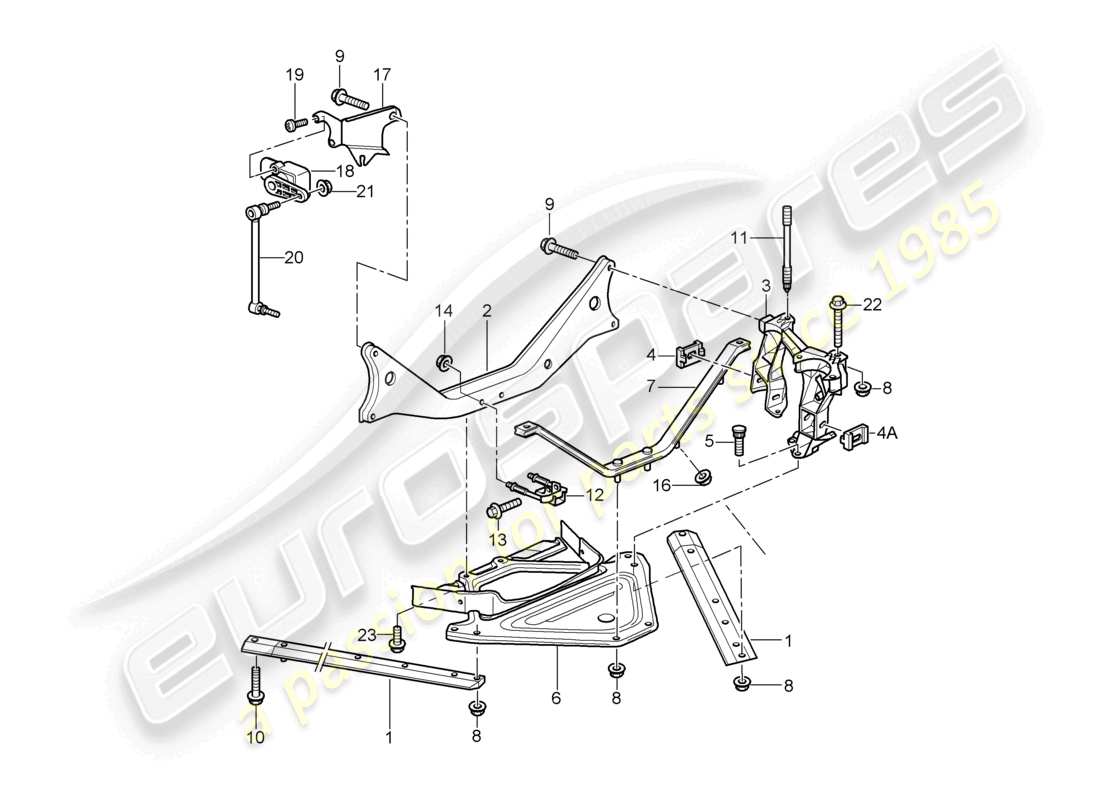 a part diagram from the porsche 2008 (987 boxster) parts catalogue