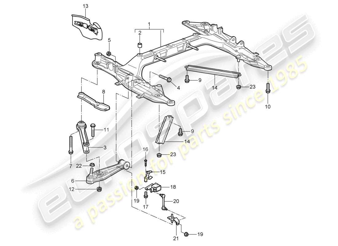 a part diagram from the porsche 2005 (987 boxster) parts catalogue