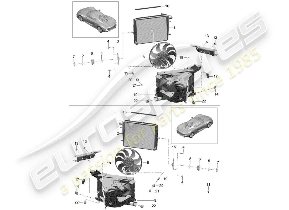 VIEW PARTS DIAGRAMS FROM THE PORSCHE 918 SPYDER PARTS CATALOGUE a part diagram from the porsche 918 spyder parts catalogue