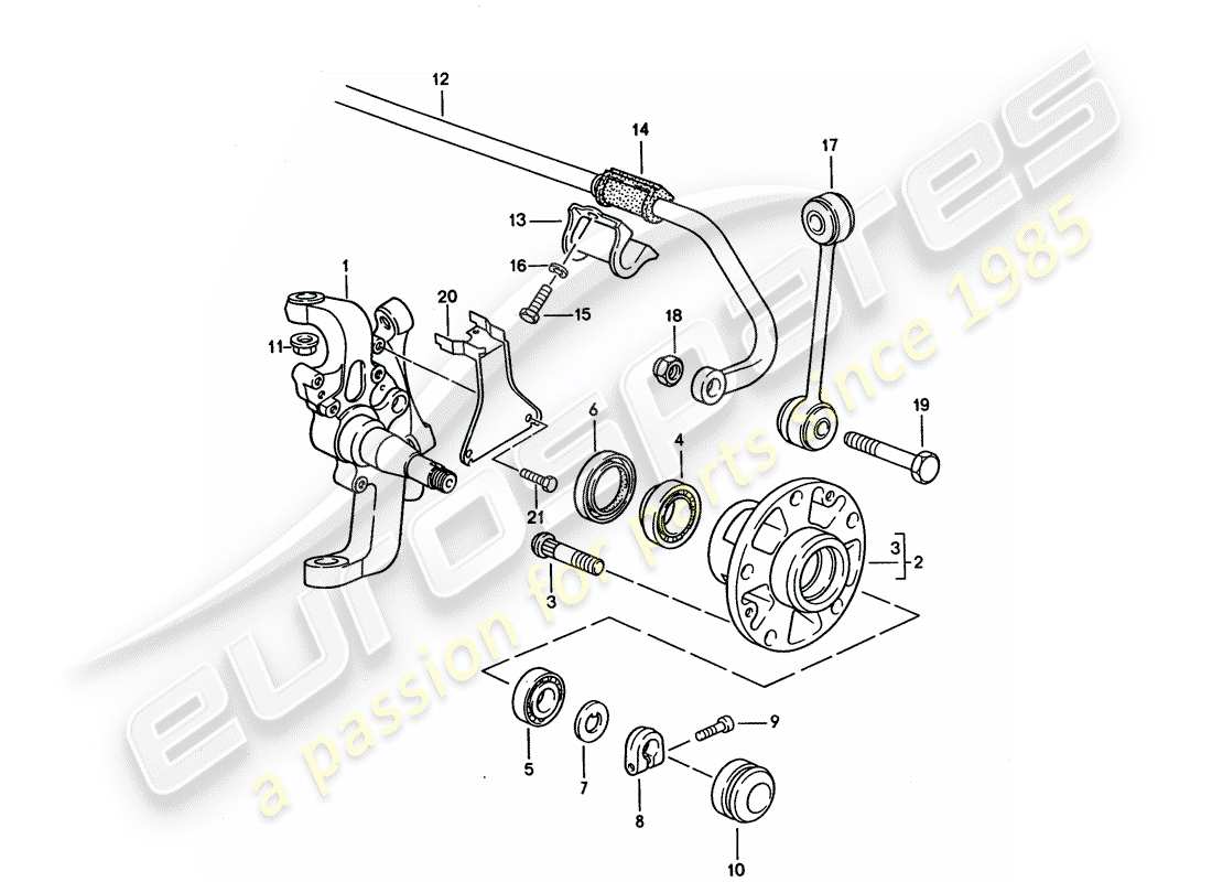 a part diagram from the porsche 1994 (928) parts catalogue