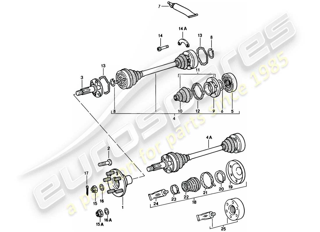 a part diagram from the porsche 911 parts catalogue