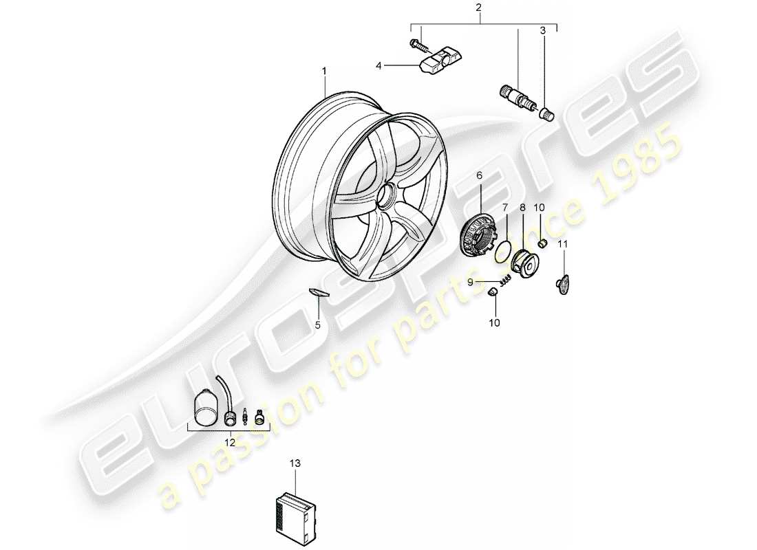 a part diagram from the porsche carrera gt parts catalogue