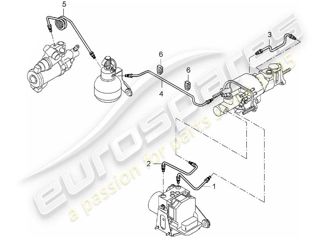 a part diagram from the porsche 2005 (carrera gt) parts catalogue