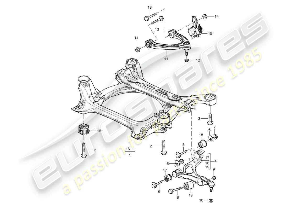 a part diagram from the porsche 2005 (cayenne e1 9pa) parts catalogue