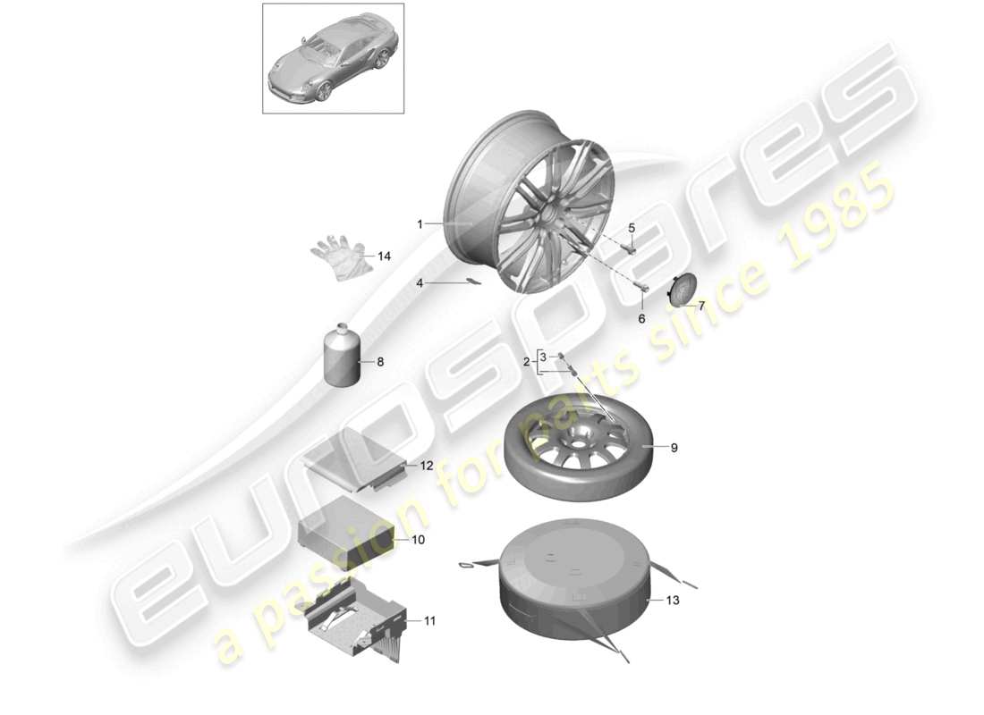 VIEW PARTS DIAGRAMS FROM THE PORSCHE 991 PARTS CATALOGUE a part diagram from the porsche 991 parts catalogue
