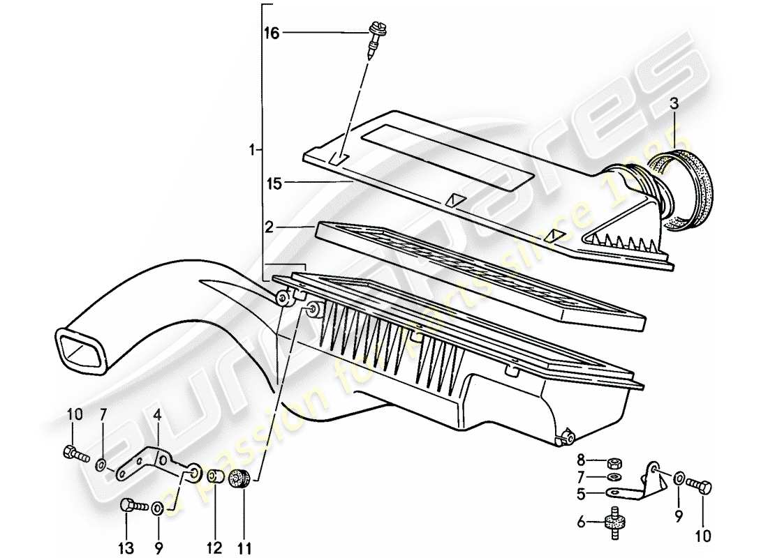 a part diagram from the porsche 1988 (944) parts catalogue