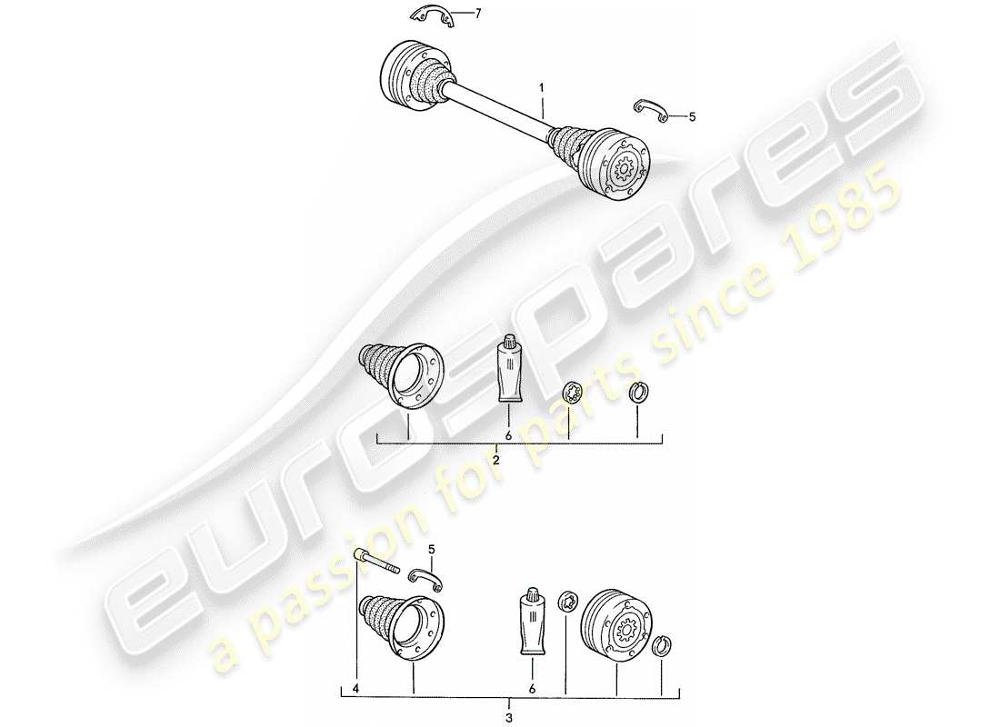 a part diagram from the porsche 944 parts catalogue