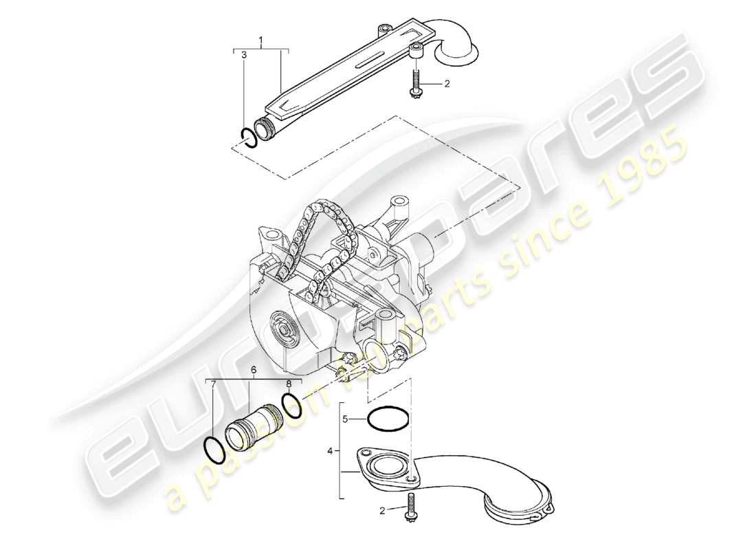 a part diagram from the porsche cayenne parts catalogue