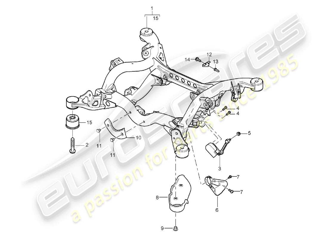 a part diagram from the porsche 2005 (cayenne e1 9pa) parts catalogue