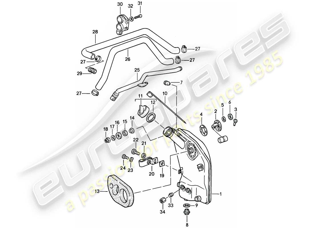a part diagram from the porsche 1988 (911) parts catalogue