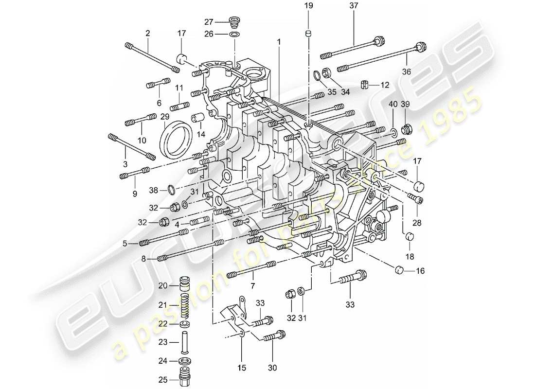 a part diagram from the porsche 996 parts catalogue