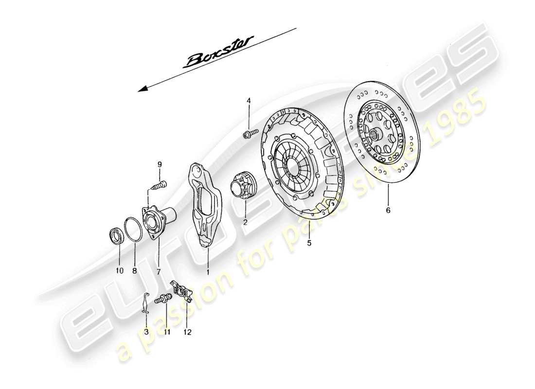 a part diagram from the porsche 2003 (986 boxster) parts catalogue