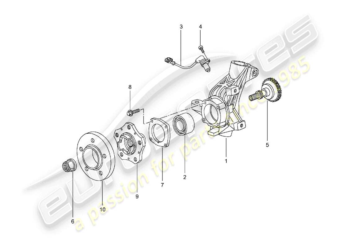a part diagram from the porsche 2003 (986 boxster) parts catalogue