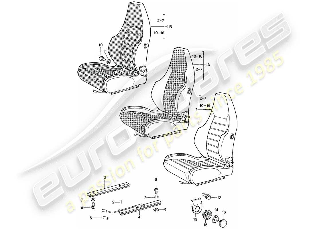 a part diagram from the porsche 1986 (928) parts catalogue