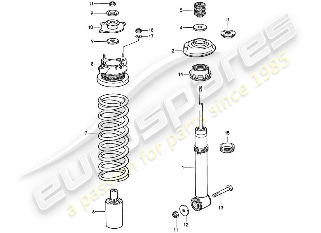 a part diagram from the porsche 1983 (928) parts catalogue