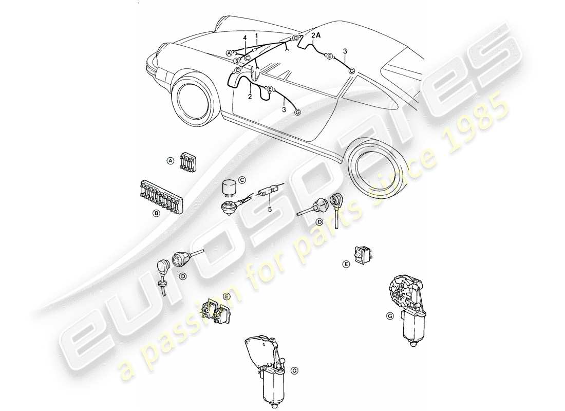 a part diagram from the porsche 1986 (911) parts catalogue