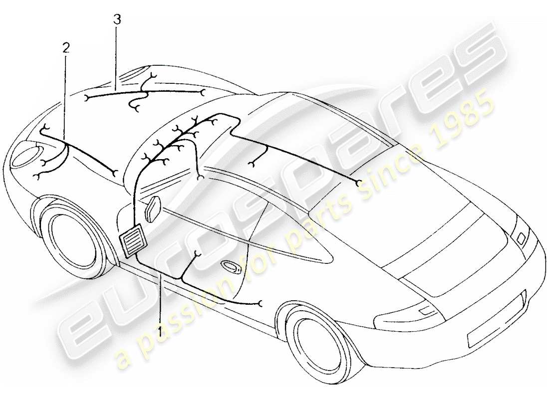 a part diagram from the porsche 2002 (996) parts catalogue