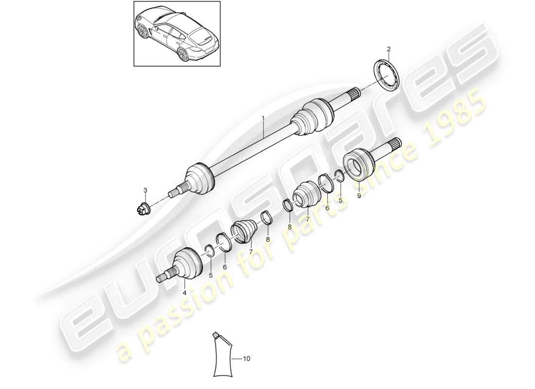 a part diagram from the porsche 2015 (panamera 970) parts catalogue