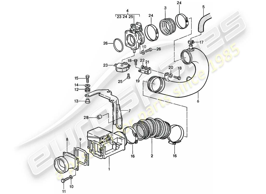 a part diagram from the porsche 944 parts catalogue