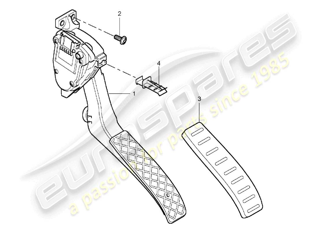 a part diagram from the porsche 2005 (cayenne e1 9pa) parts catalogue
