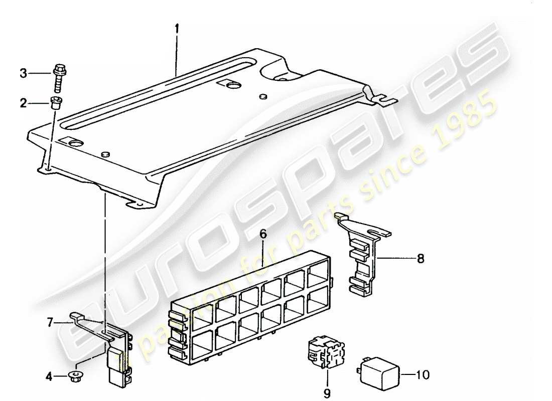 a part diagram from the porsche 2001 (996 gt3) parts catalogue