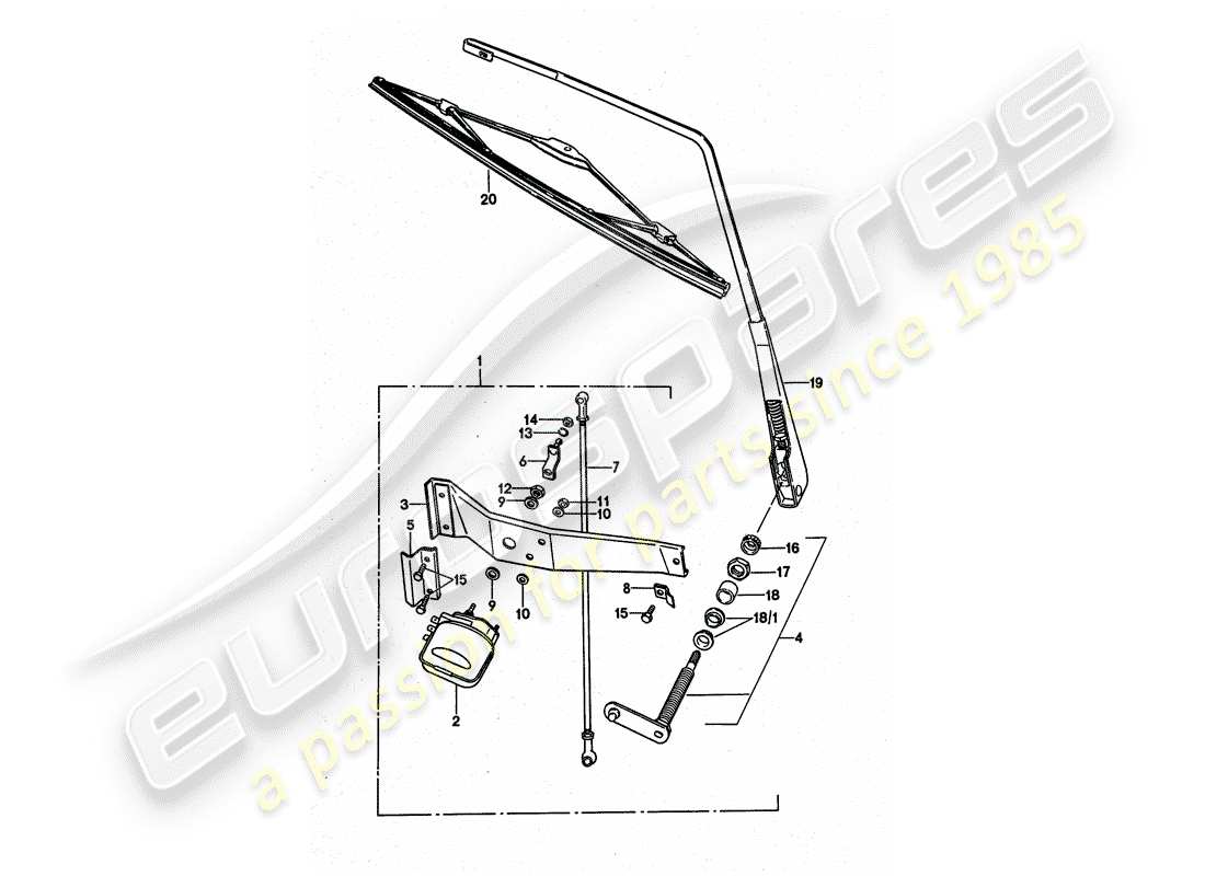 a part diagram from the porsche 1975 (911 turbo) parts catalogue