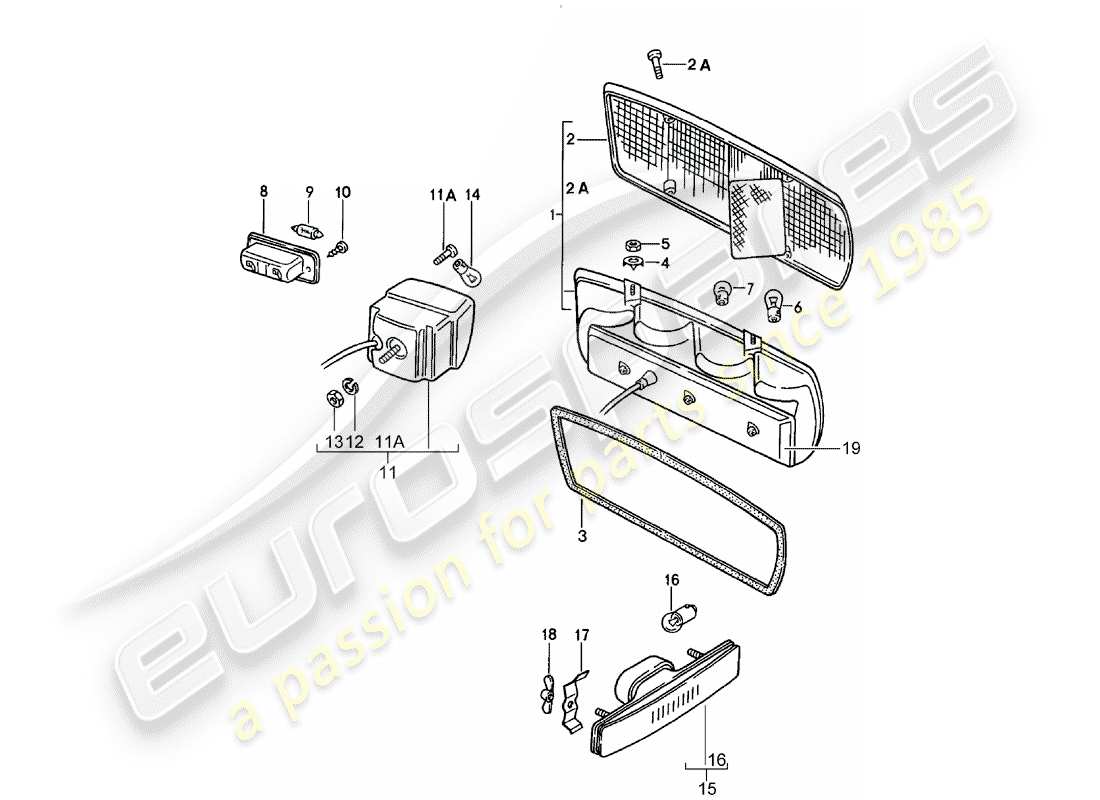 a part diagram from the porsche 1980 (928) parts catalogue