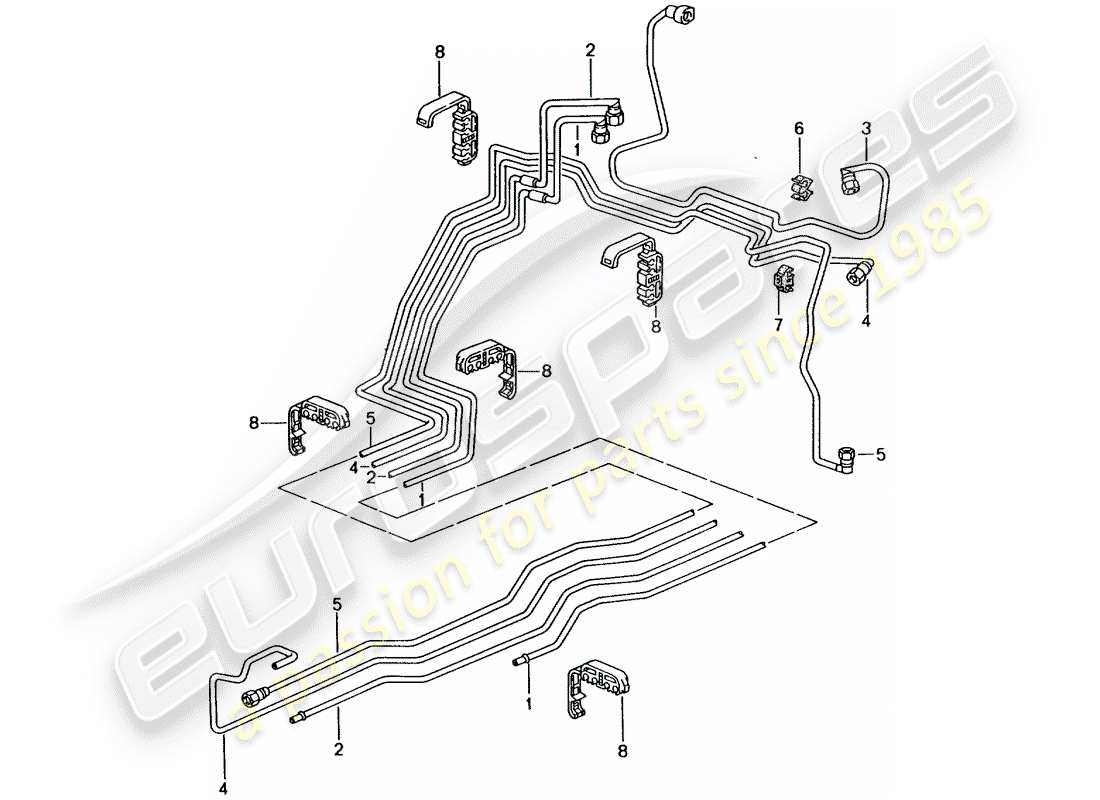a part diagram from the porsche 2001 (996 gt3) parts catalogue
