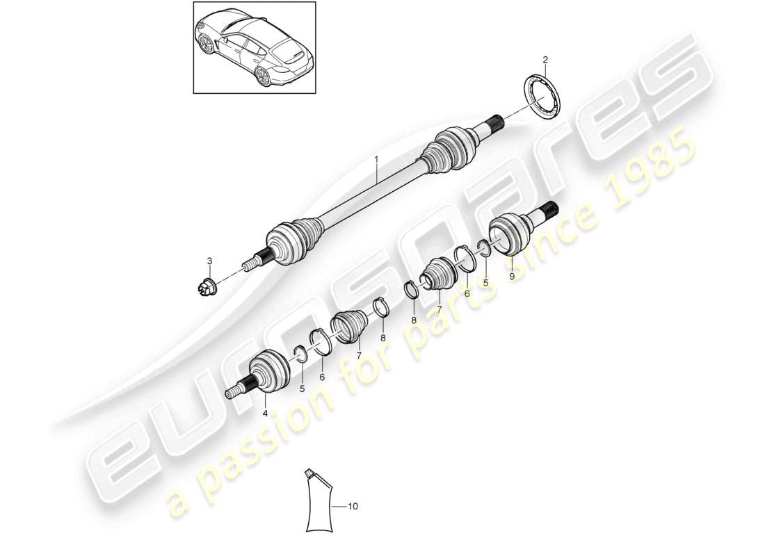 a part diagram from the porsche 2013 (panamera 970) parts catalogue