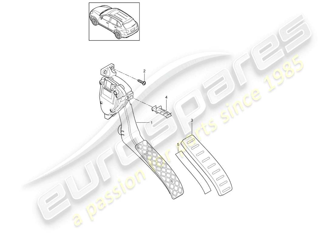a part diagram from the porsche 2016 (cayenne e2 92a) parts catalogue