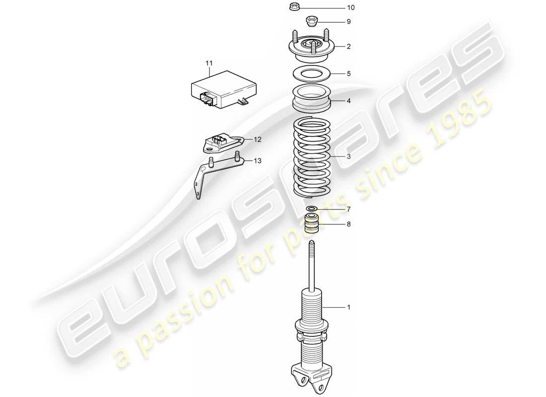 a part diagram from the porsche 2008 (997-1 turbo / gt2) parts catalogue